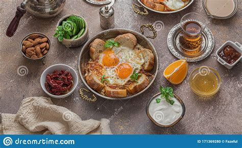 Rich And Delicious Turkish Breakfast On Table Stock Photo Image Of