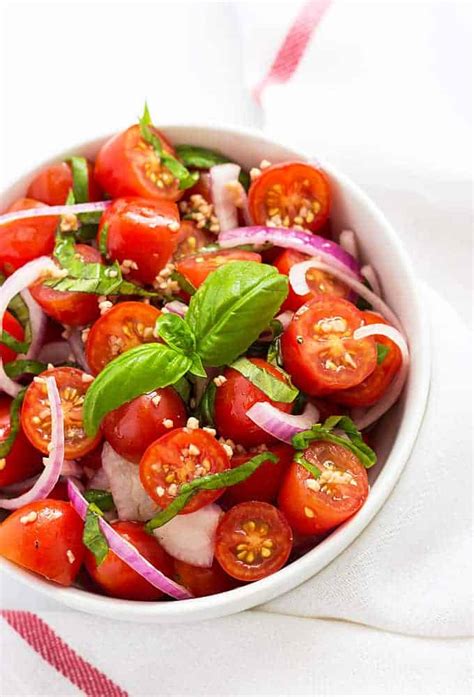 Tomato Basil And Red Onion Salad The Blond Cook