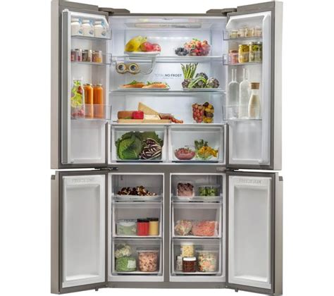 Buy HAIER HTF 540DP7 Fridge Freezer Platinum Inox Free Delivery