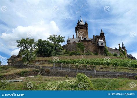 Reichsburg Castle in Cochem on the Mosel. Stock Photo - Image of ...