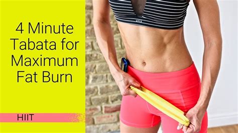 4 Minute Tabata Workout For Maximum Fat Burn Youtube