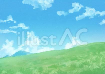 青空と草原イラスト - No: 24522405｜無料イラスト・フリー素材なら「イラストAC」