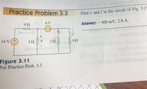 Solved Find Upsilon And I In The Circuit Of Fig 3 11