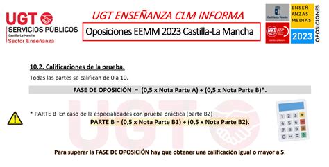 UGT INFORMA Nota Aclaratoria Sobre Nuevo Baremo De Bolsas De Trabajo