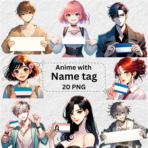 Anime Character Name Tags L Name Plate - Etsy