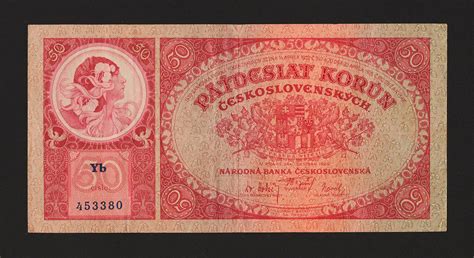 ČESKOSLOVENSKO 50 koruna 1929 serie Yb stav 2 2 Aukro