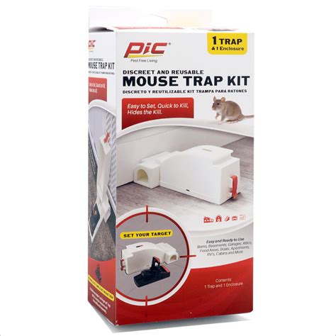 PIC® Discreet and Reusable Mouse Trap Set - Pic Corp