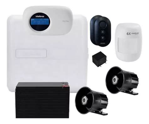 Kit Alarme Intelbras Amt 2018 E Smart 6 Sensores Infra C Fio