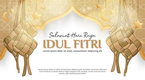 Selamat Hari Raya Idul Fitri Or Happy Eid Al Fitr Background With