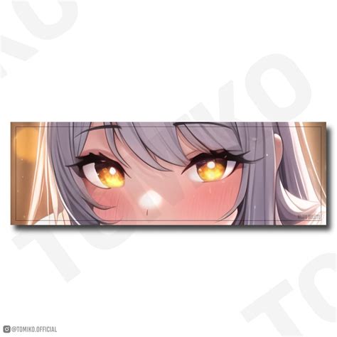 Anime Girl Eyes Slap Stickers Japanese JDM Holographic Light Reflective