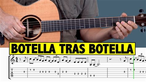 Botella Tras Botella Easy Guitar Tutorial (MELODY) YouTube