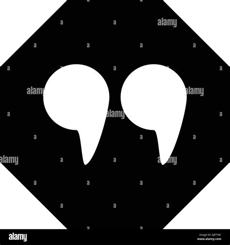 Octagon Double Quotation Mark Icon Editable Vector Stock Vector Image