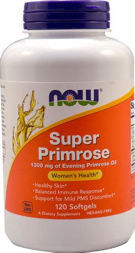 NOW Super Primrose 1300 Mg 120 Softgels Vitacost