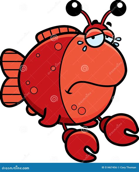 Crying Cartoon Imitation Crab Stock Vector - Image: 51467456