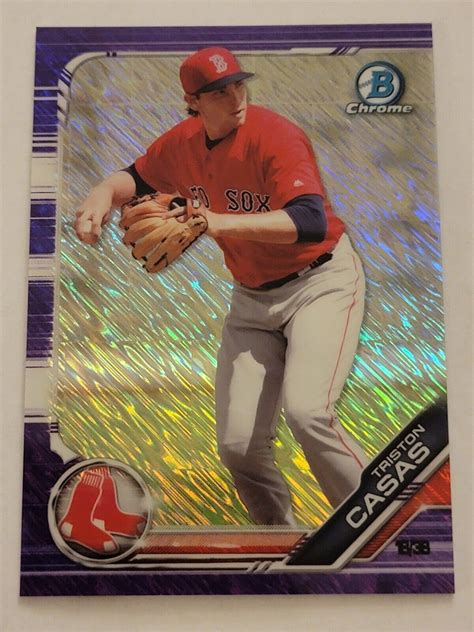 Bowman Chrome Tristan Casas Purple Shimmer Refractor Red Sox Ebay