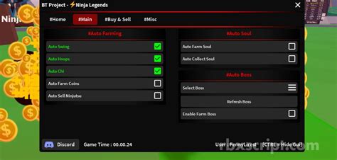 Ninja Legends Auto Swing Auto Sell Auto Hoops Mobile Script