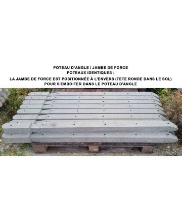 Poteau B Ton Jambe De Force X Pour Cl Ture Grillag E