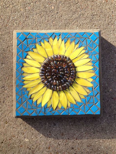 Sunflower By Elsieland Mosaics Mosaic Art Mosaic Art Projects