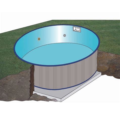 Piscina Gre Interrata Con Pareti In Acciaio Sumatra X Cm