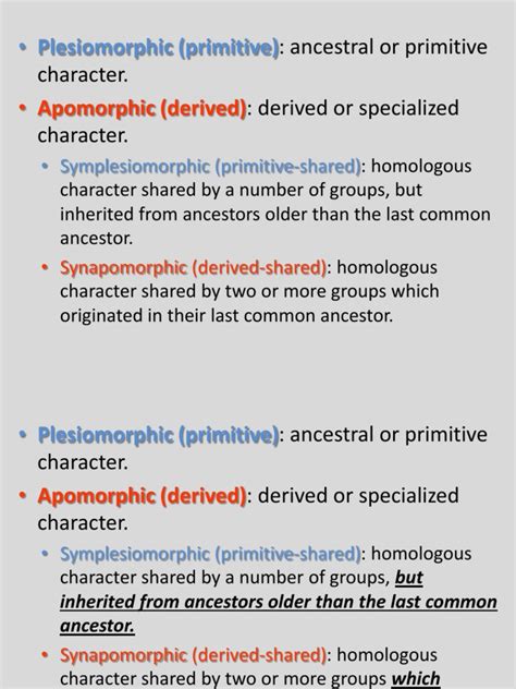 Synapomorphy Vs Symplesiomorphy | PDF | Biological Classification ...