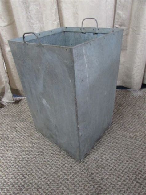 Lot Detail - GALVANIZED METAL STORAGE BIN - SHOP BIN OR PLANTER?