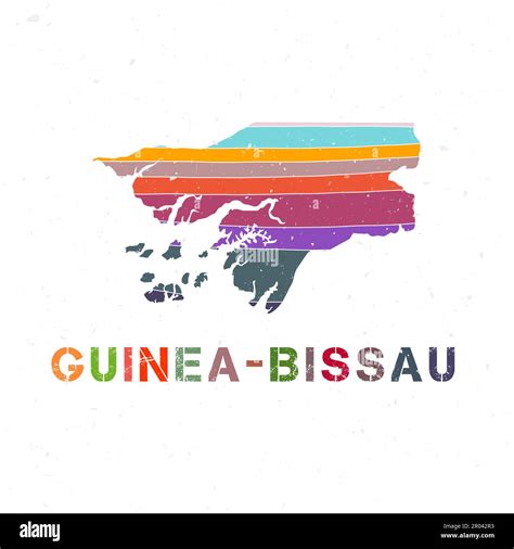 Guinea Bissau Map Design Shape Of The Country With Beautiful Geometric