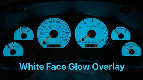 White Face Cluster Glow Overlay Install On SN95 Mustang GT YouTube