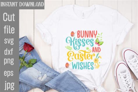 Bunny Kisses And Easter Wishes SVG Cut F Graphic By SimaCrafts