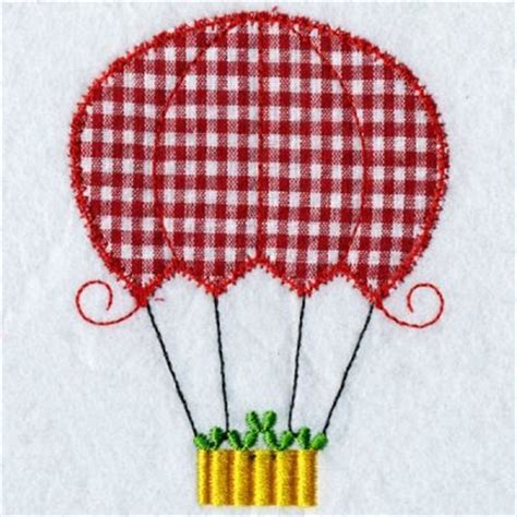 Applique Hot Air Balloon Machine Embroidery Design Embroidery Library