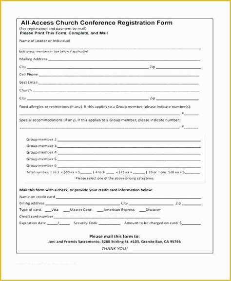 Membership Form Templates