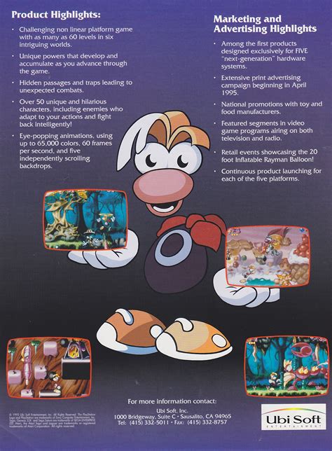 Atari Jaguar Rayman : scans, dump, download, screenshots, ads, videos ...