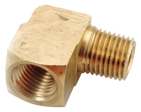 GRAINGER APPROVED 90 Extruded Street Elbow Brass 1 8 In X 1 8 In