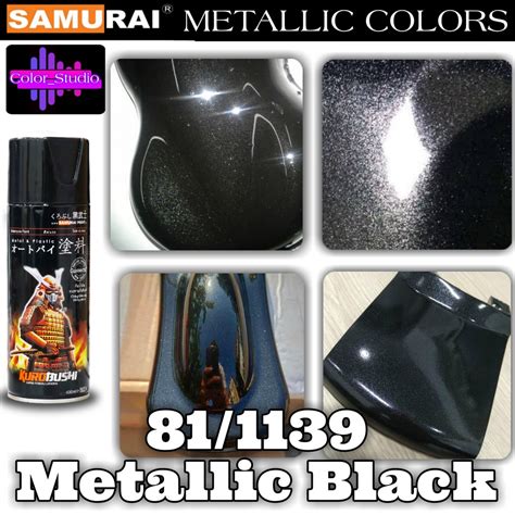 SAMURAI SPRAY PAINT 81/1139 Metallic Black / Metallic Colors (COD ...