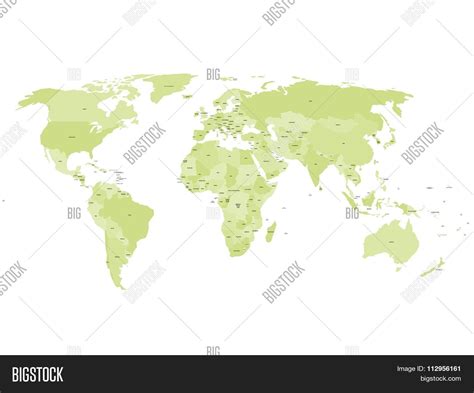 World Map Names Vector & Photo (Free Trial) | Bigstock