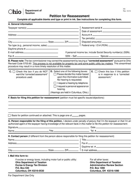 Example Of Petition For Reassessment Form Fill Out Sign Online