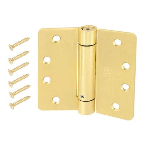 Everbilt In X In Radius Satin Brass Adjustable Spring Door