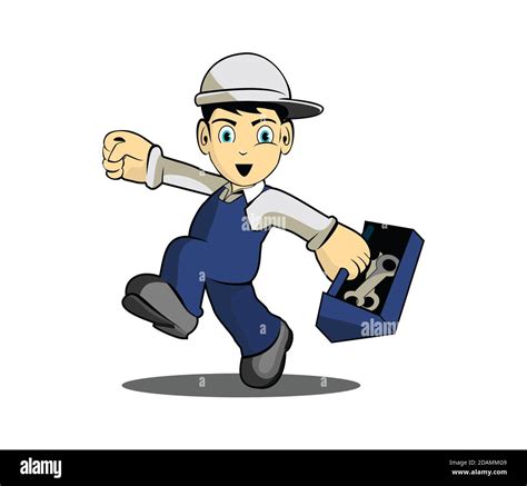 Vector Of Cartoon Technician Engineer Character Illustration Vector Eps