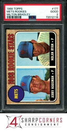 1968 TOPPS MILTON BRADLEY 177 NOLAN RYAN RC HOF METS ROOKIES PSA 2 EBay