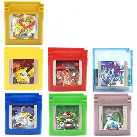 2022 Pokemon Gameboy Color Cartridge Coleção 7 Pack Versão Eua