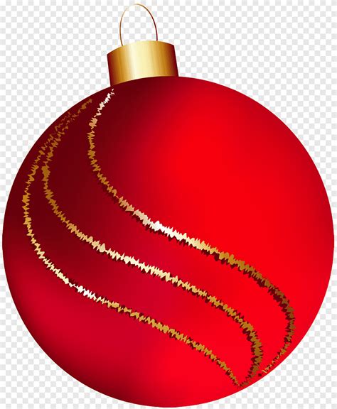 Red Bauble Illustration Christmas Ornament Christmas Decoration Gold