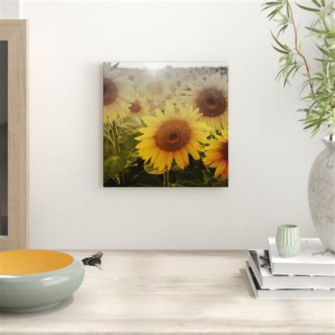 East Urban Home Leinwandbild Sonnenblumen Auf Dem Feld Wayfair De