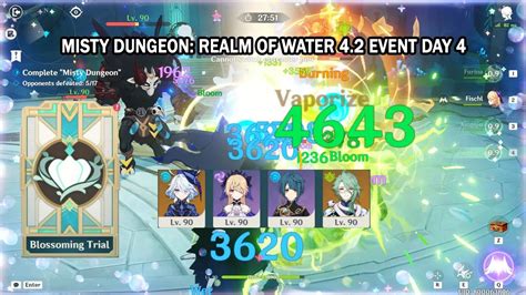 Misty Dungeon Realm Of Water 4 2 Event Day 4 Bloom Reaction Free