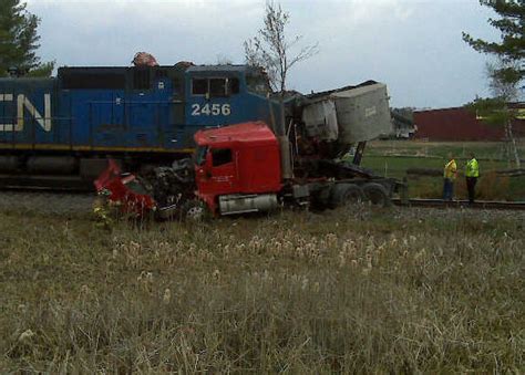 Railroad Worker Experiences Chest Pains After Train Hits Semi Truck