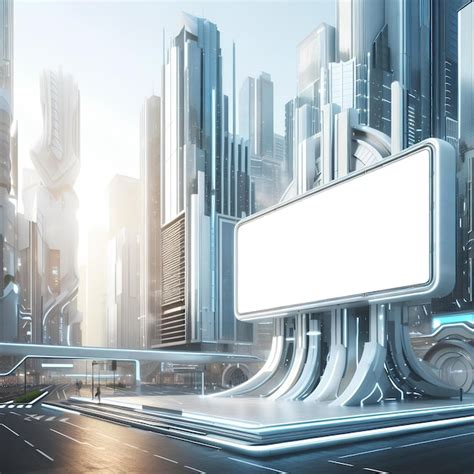 Premium Ai Image Futuristic City Billboard Mockup