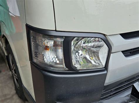 Toyota Hiace Commuter To Matte Black Combo Garnish Cover Set