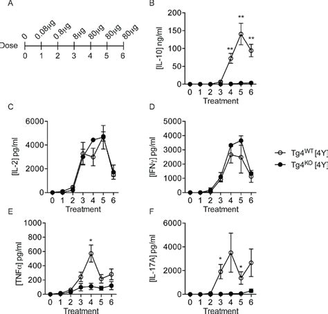 Serum Cytokine Concentrations In Tg4 WT And Tg4 KO Mice Over The Course