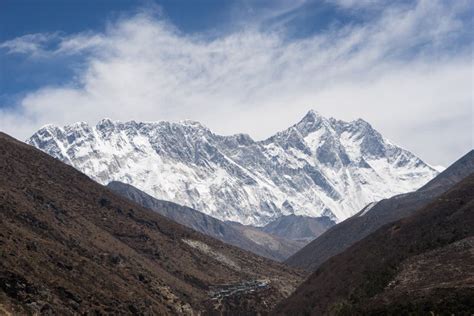 himalaya mountain landscape  everest region nepal himalayas stock