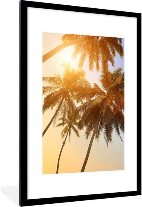 Fotolijst Incl Poster Palmboom Zon Zomer Tropical X Cm