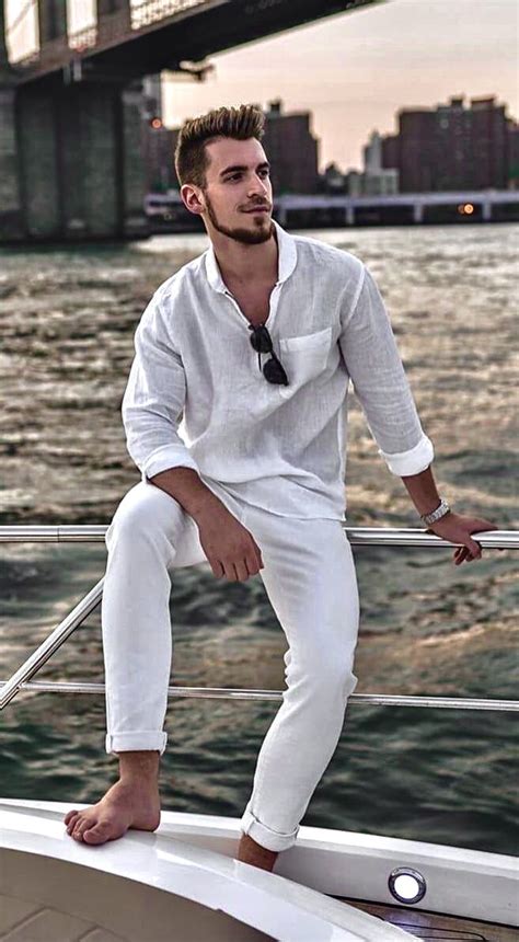 Pin By Imoue Masatako On メンズファッションz🙀 Linen Outfits For Men White