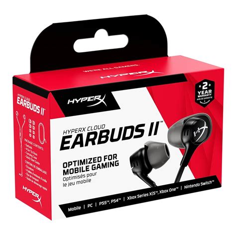 HyperX Cloud Earbuds II Gaming Earbuds with Mic - Black - Micro Center
